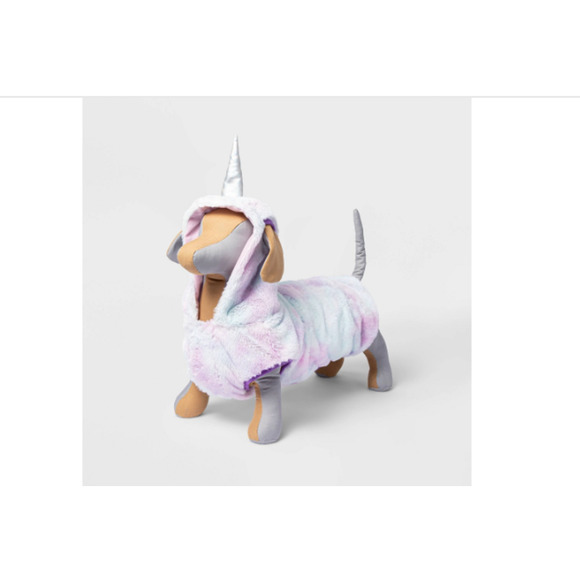 New Unicorn Halloween Pet Dog Cat Costume Pink Purple Aqua Tie Dye Size Small - Picture 5 of 5